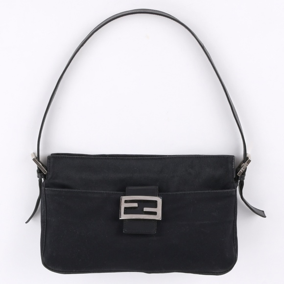 Fendi Handbags - Fendi Canvas Baguette Shoulder Purse